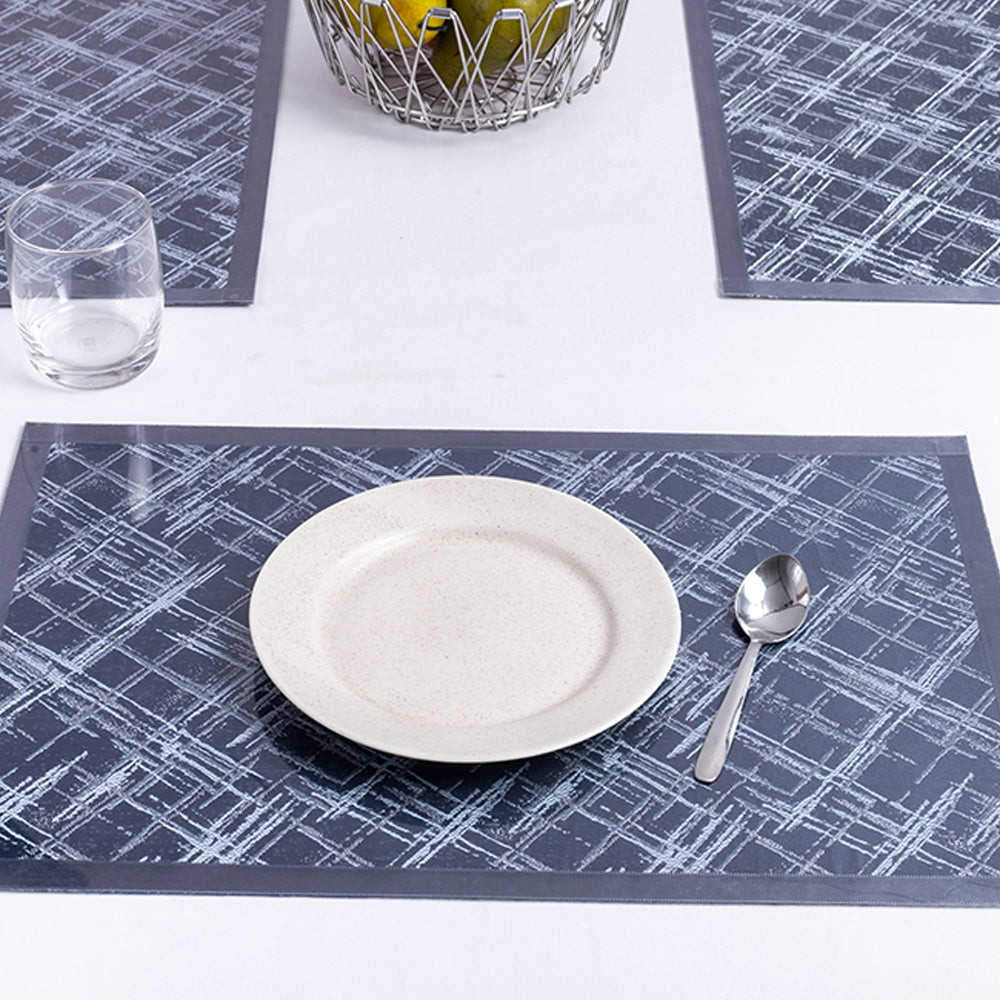 Lined White Table Mat (Set of 6 pcs)