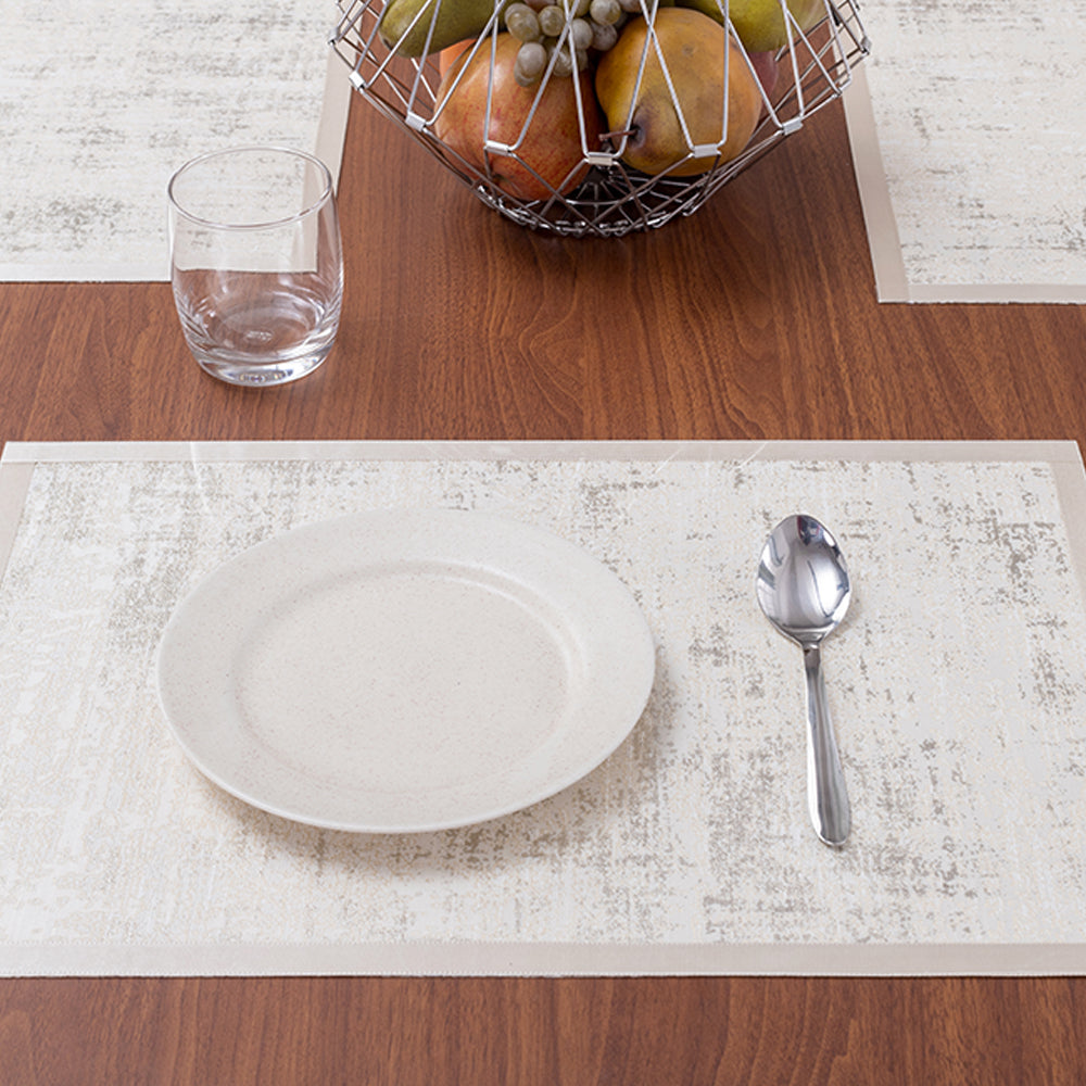 Off-White Beauty Table Mat (Set of 6 pcs)