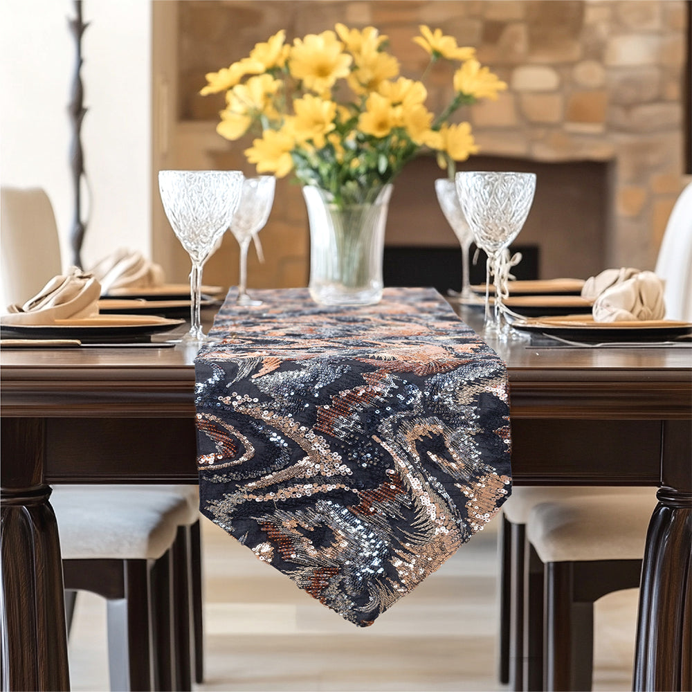 Navy Shimmer Table Runner