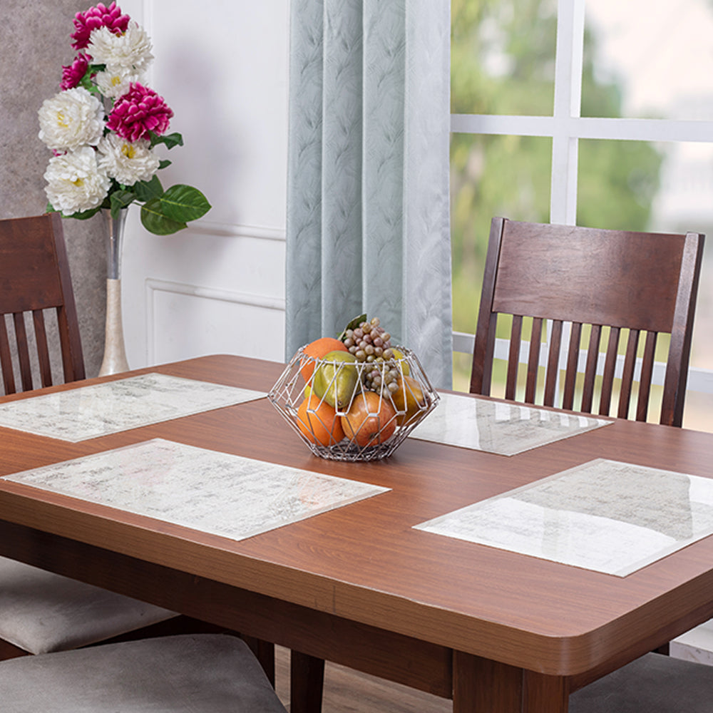 Off-White Beauty Table Mat (Set of 6 pcs)