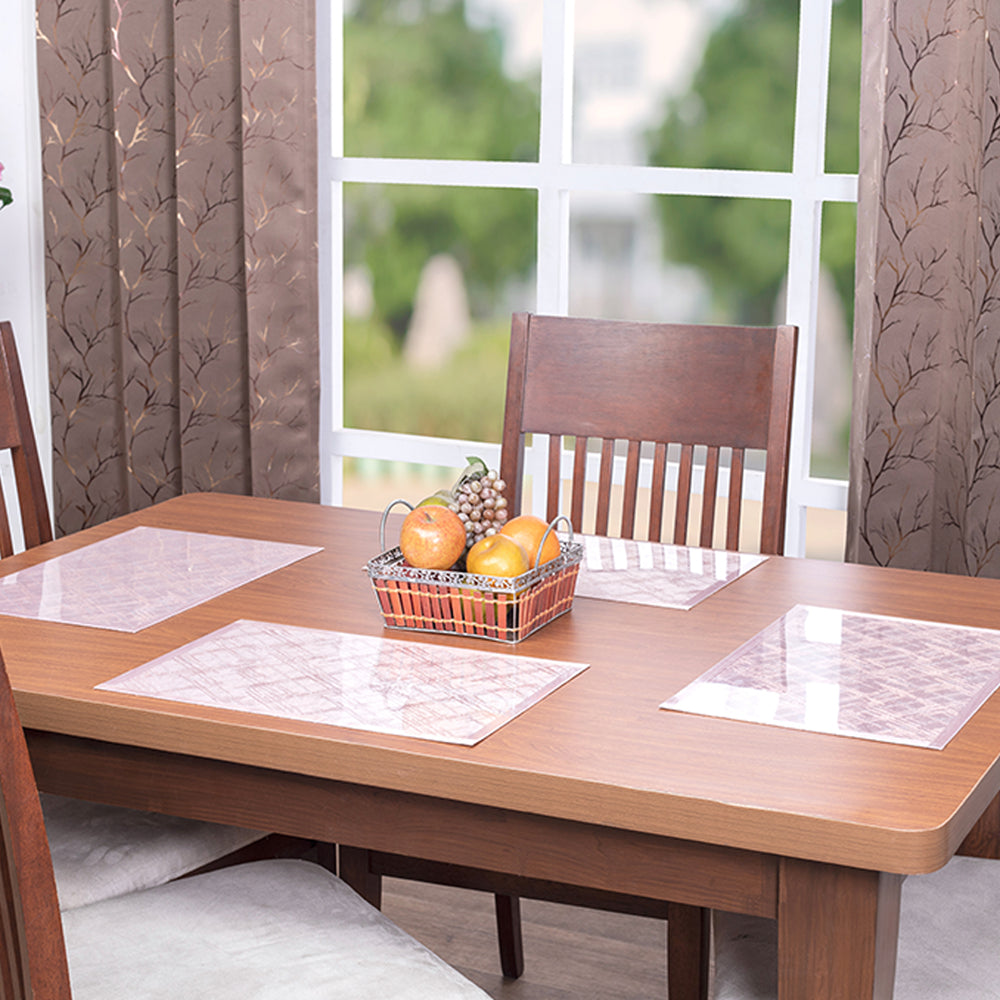 Dusty Pink Wood Table Mat (Set of 6 pcs)