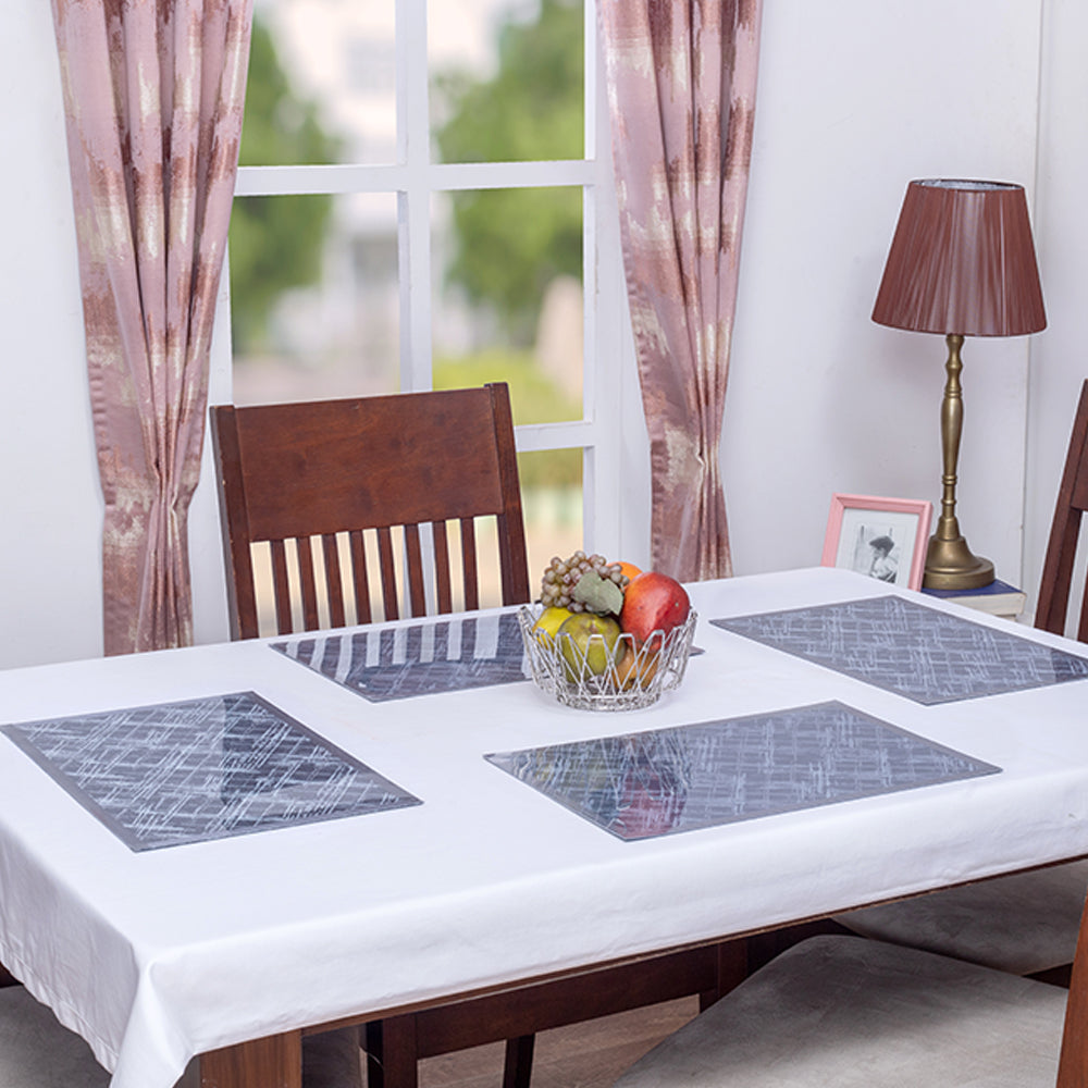 Lined White Table Mat (Set of 6 pcs)