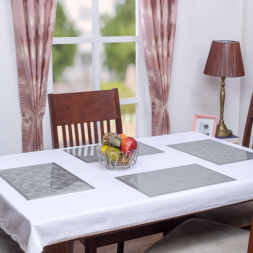 Texture Grey Table Mat (Set of 6 pcs)