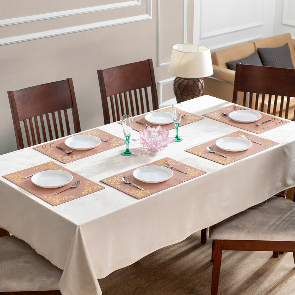 Rose Luxe Leather Mat (Set of 6pcs)