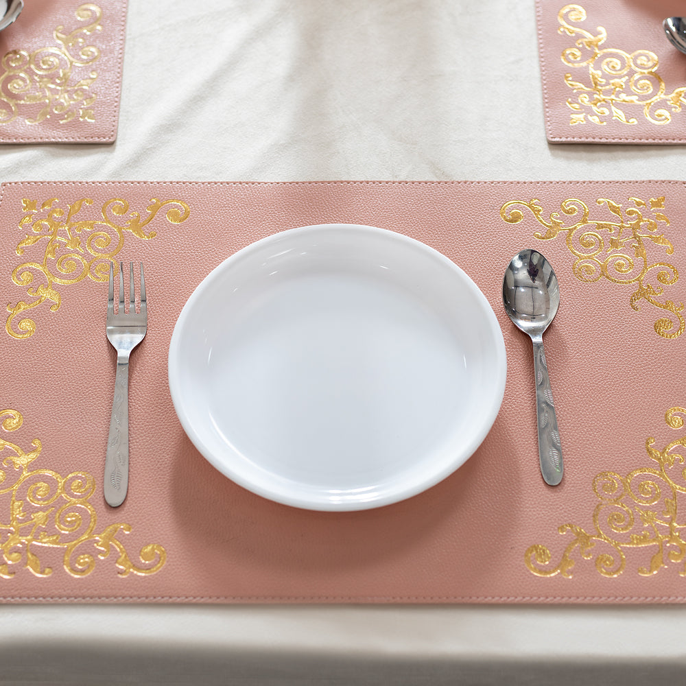 Rose Luxe Leather Mat (Set of 6pcs)