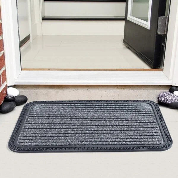 Grey & Black Band Mat