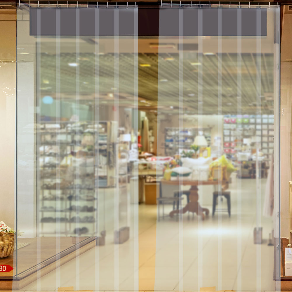 AC Multi Striped Transparent Curtain