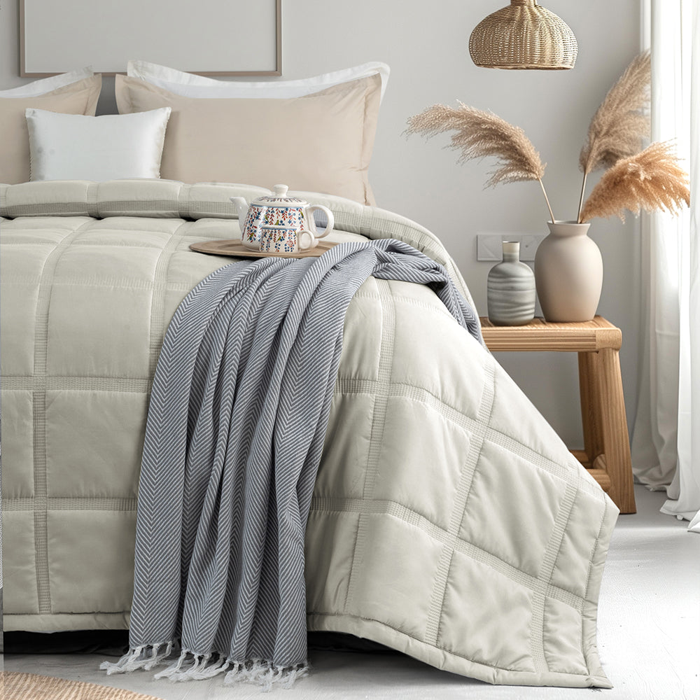 Medley Comforter Collection Double Bed Ivory Cream – 350 GSM
