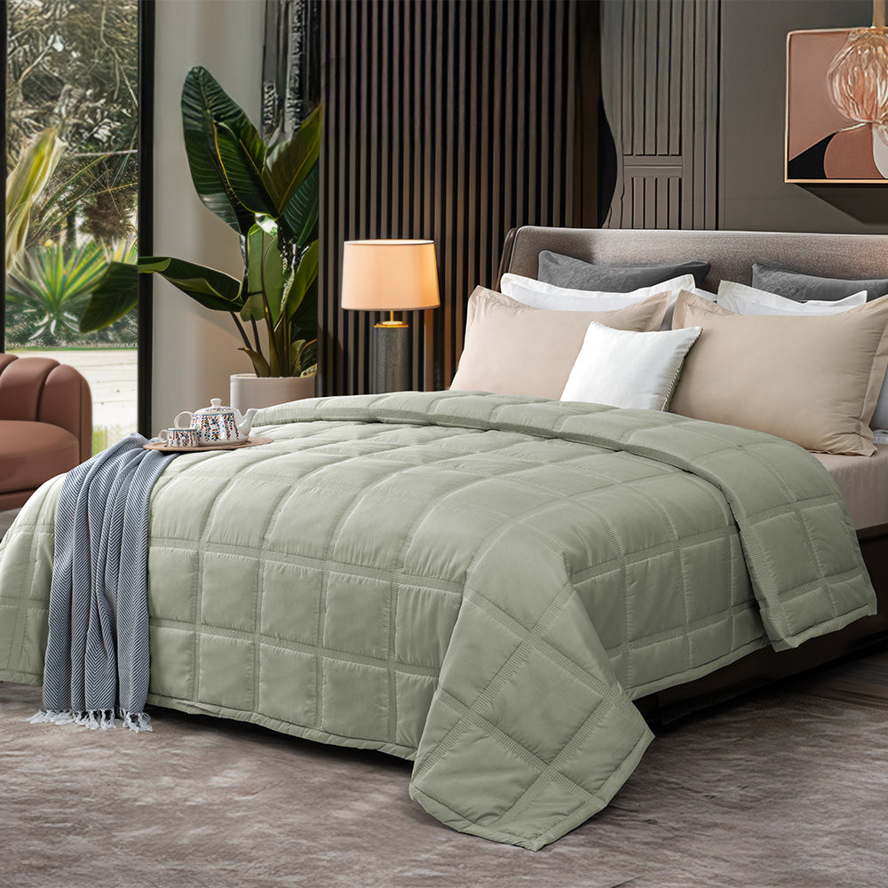 Medley Comforter Collection Double Bed Sage Green – 350 GSM