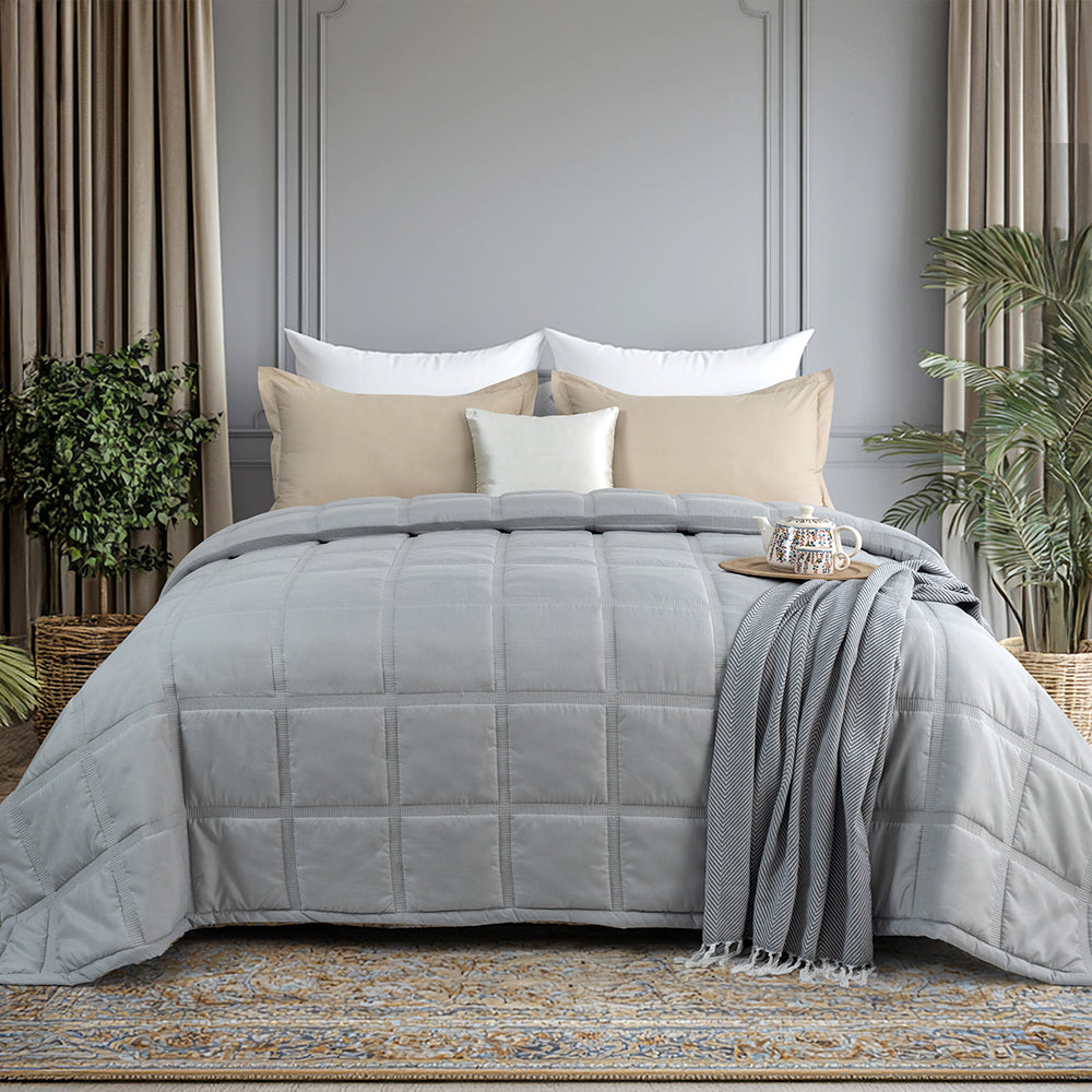 Medley Comforter Collection Double Bed Soft Grey – 350 GSM