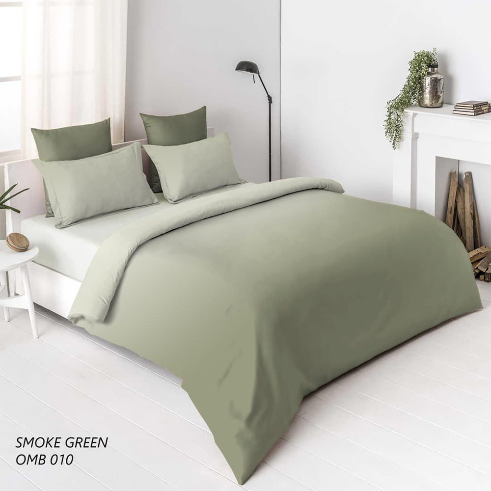 Omberr Premium King Size Bedsheet Set – Smoke Green
