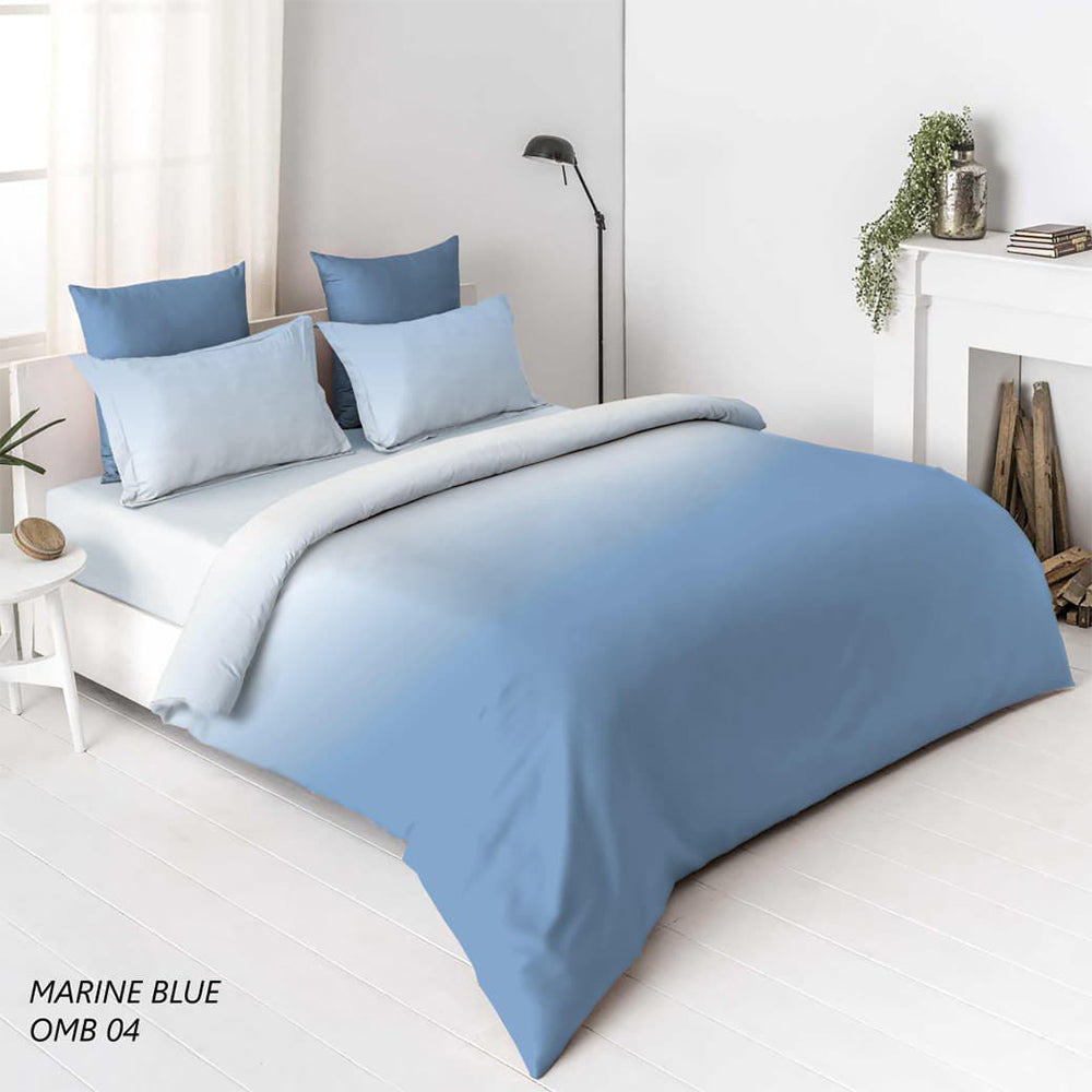 Omberr Premium King Size Bedsheet Set – Marine Blue