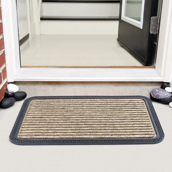 Beige & Black Band Mat